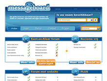 Tablet Screenshot of messageboard.nl